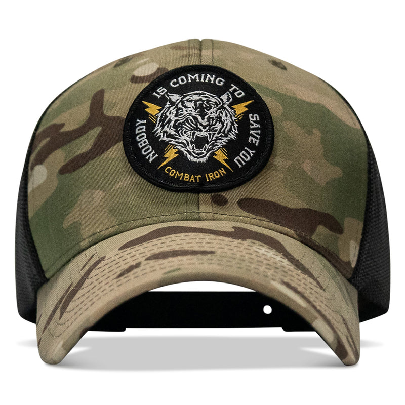 Load image into Gallery viewer, Nobody Is Coming To Save You Patch Snapback Hat
