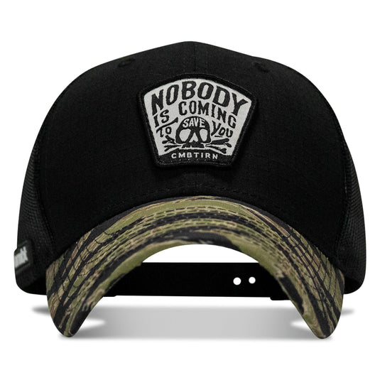 Nobody Is Coming To Save You Skull Patch Original Ripstop Snapback Hat