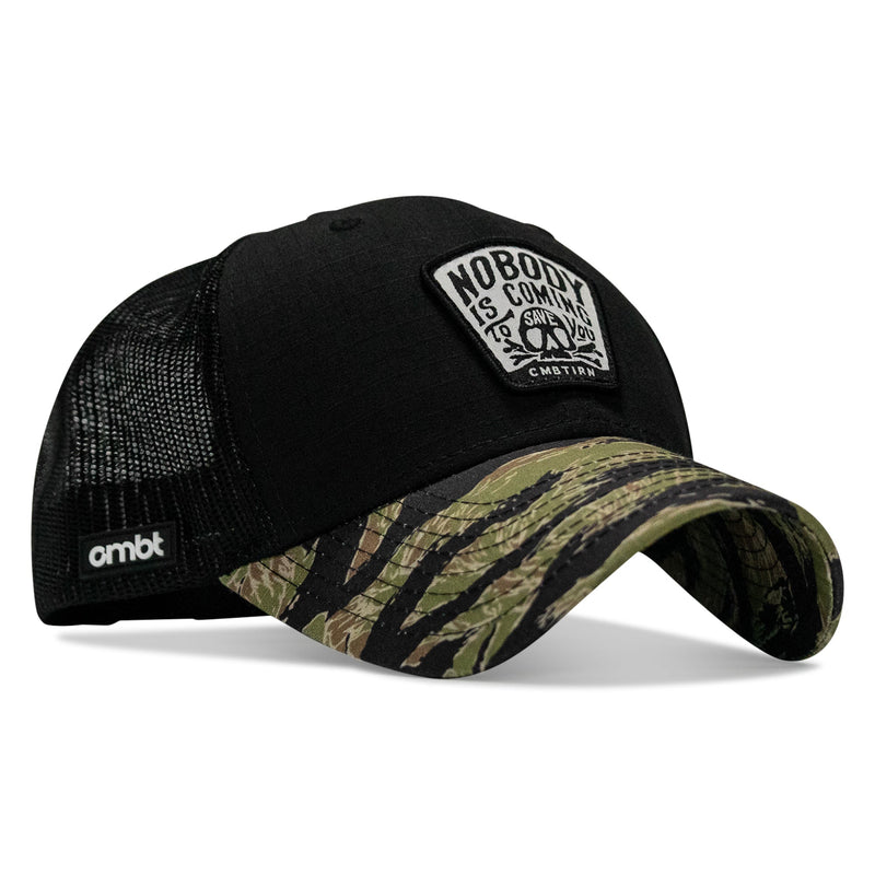 Load image into Gallery viewer, Nobody Is Coming To Save You Skull Patch Original Ripstop Snapback Hat
