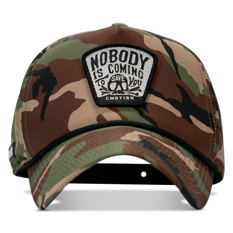 Load image into Gallery viewer, Nobody Is Coming To Save You Skull Patch Waterproof Weekender Snapback
