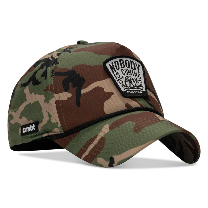 Load image into Gallery viewer, Nobody Is Coming To Save You Skull Patch Waterproof Weekender Snapback
