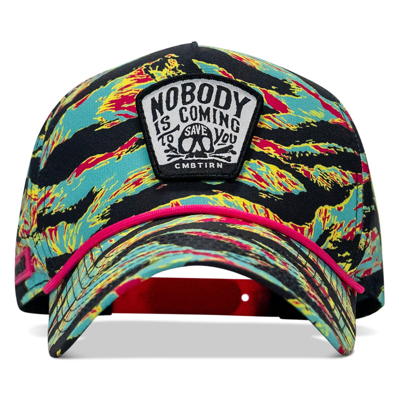 Load image into Gallery viewer, Nobody Is Coming To Save You Skull Patch Waterproof Weekender Snapback

