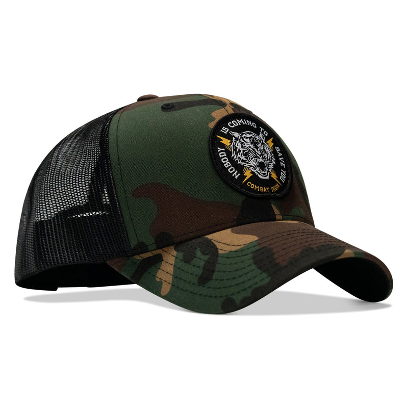 Load image into Gallery viewer, Nobody Is Coming To Save You Patch Snapback Hat
