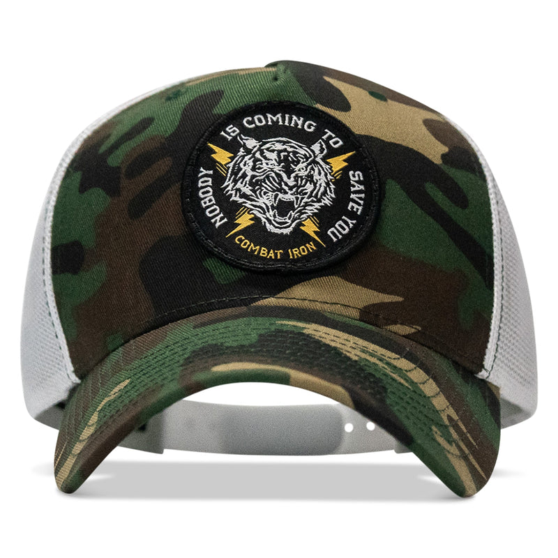 Load image into Gallery viewer, Nobody Is Coming To Save You Patch Snapback Hat
