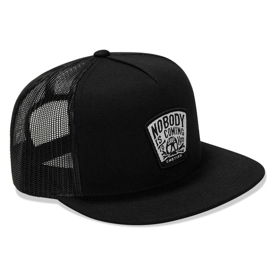 Nobody Is Coming To Save You Skull Patch Flatbill Snapback Hat