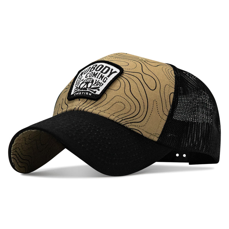 Load image into Gallery viewer, Nobody Is Coming To Save You Skull Patch Original Ripstop Snapback Hat

