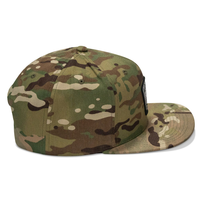 Load image into Gallery viewer, Nobody Is Coming To Save You Skull Patch Flatbill Snapback Hat
