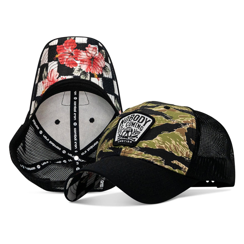 Load image into Gallery viewer, Nobody Is Coming To Save You Skull Patch Original Ripstop Snapback Hat
