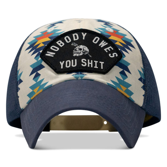 Nobody Owes You Shit Arched Patch Tactical Ripstop Mesh Snapback Hat