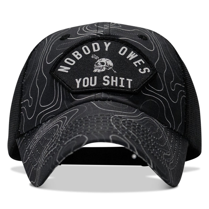 Load image into Gallery viewer, Nobody Owes You Shit Arched Patch Tactical Ripstop Mesh Snapback Hat
