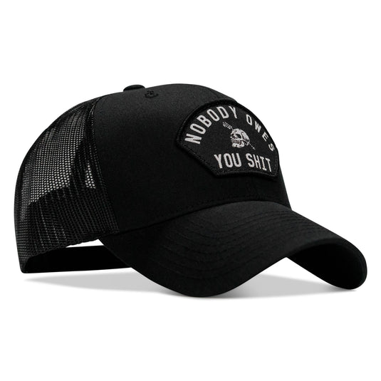 Nobody Owes You Shit Arched Skull Patch Snapback