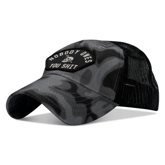 Nobody Owes You Shit Arched Patch Tactical Ripstop Mesh Snapback Hat
