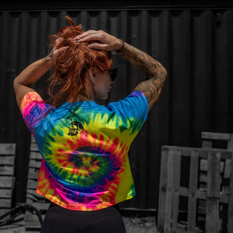 Load image into Gallery viewer, Nobody Owes You Shit Skull Women's Crop Heavyweight Tee
