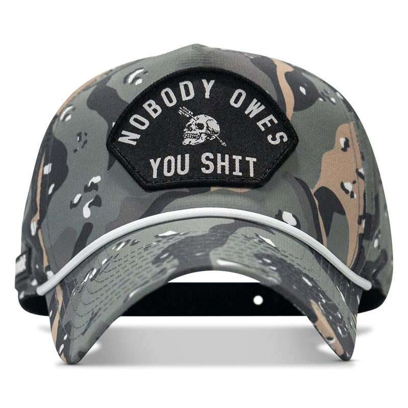 Load image into Gallery viewer, Nobody Owes You Shit Arched Patch Waterproof Weekender Snapback
