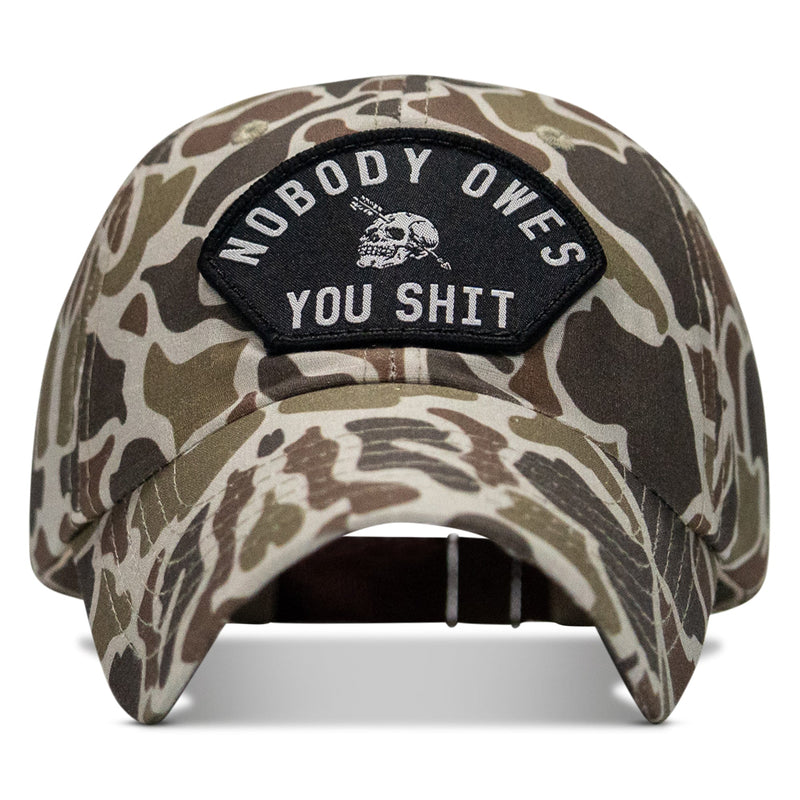Load image into Gallery viewer, Nobody Owes You Shit Arched Patch Tactical Ripstop Mesh Snapback Hat
