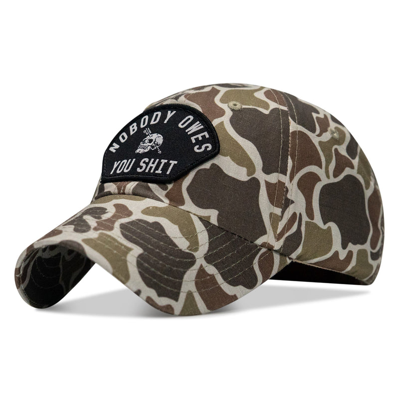 Load image into Gallery viewer, Nobody Owes You Shit Arched Patch Tactical Ripstop Mesh Snapback Hat
