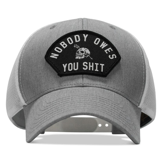 Nobody Owes You Shit Arched Skull Patch Snapback