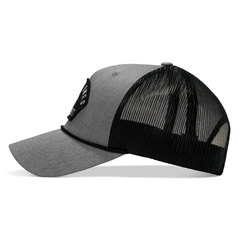 Load image into Gallery viewer, Nobody Owes You Shit Skull Arched Patch Rope Snapback
