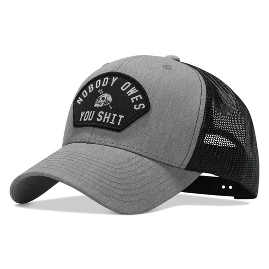 Nobody Owes You Shit Arched Skull Patch Snapback