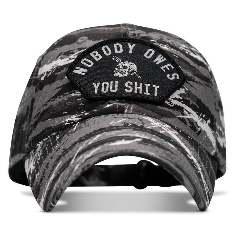 Load image into Gallery viewer, Nobody Owes You Shit Arched Patch Tactical Ripstop Mesh Snapback Hat
