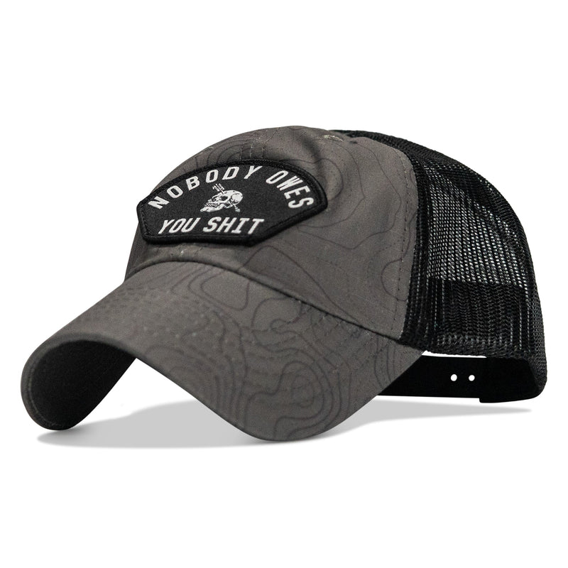 Load image into Gallery viewer, Nobody Owes You Shit Arched Patch Tactical Ripstop Mesh Snapback Hat
