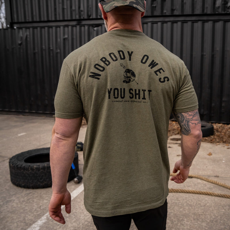 Load image into Gallery viewer, Nobody Owes You Shit Skull Men's T-Shirt
