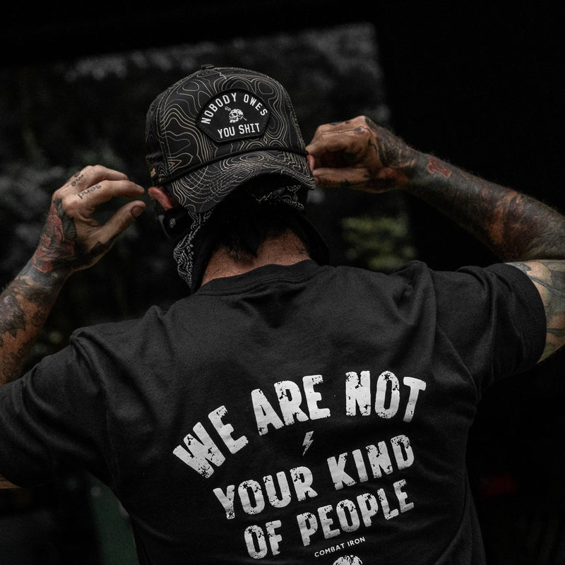 Load image into Gallery viewer, Nobody Owes You Shit Arched Patch Waterproof Weekender Snapback
