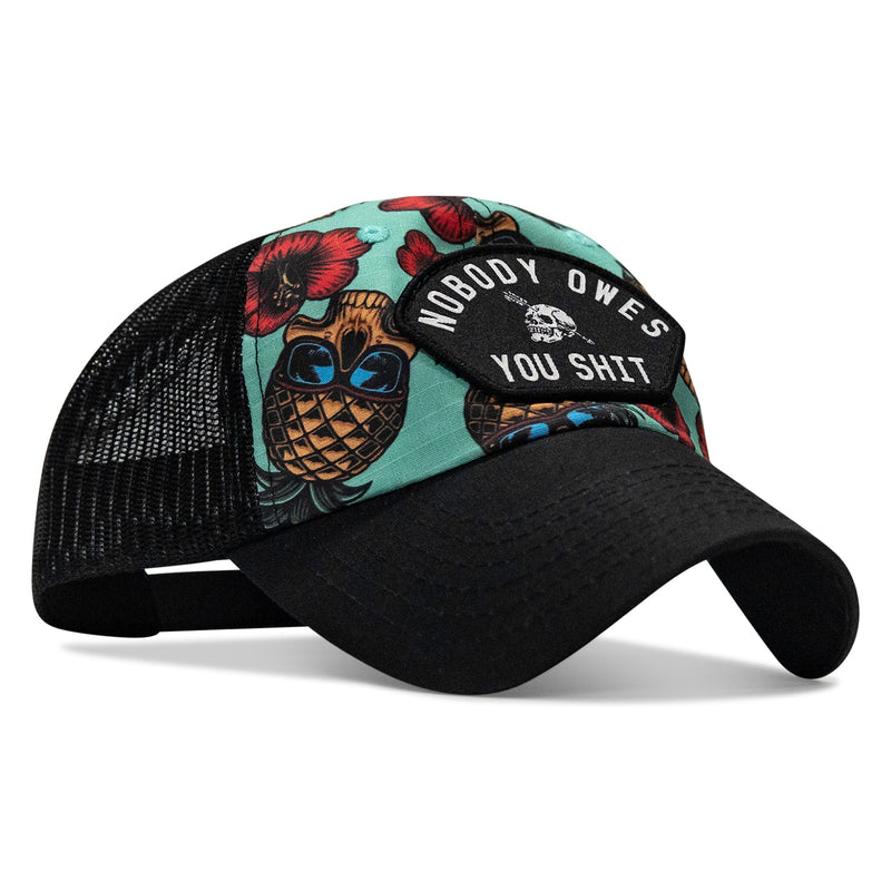 Load image into Gallery viewer, Nobody Owes You Shit Arched Patch Tactical Ripstop Mesh Snapback Hat
