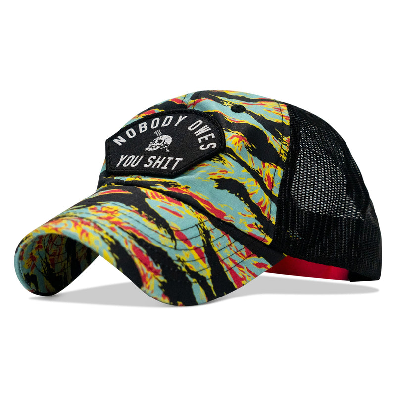 Load image into Gallery viewer, Nobody Owes You Shit Arched Patch Tactical Ripstop Mesh Snapback Hat
