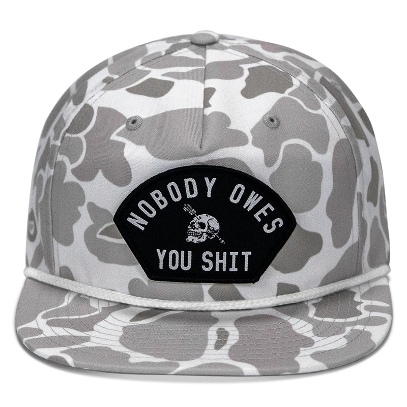 Load image into Gallery viewer, Nobody Owes You Shit Patch Flatbill Hat
