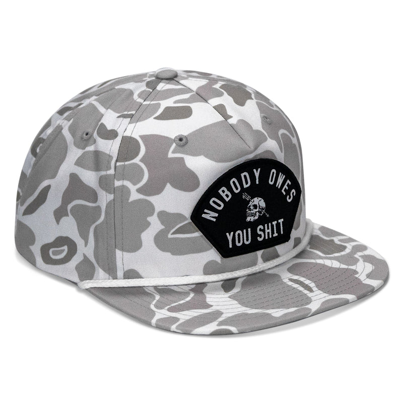 Load image into Gallery viewer, Nobody Owes You Shit Patch Flatbill Hat

