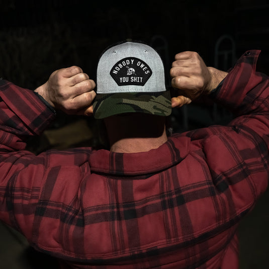 Nobody Owes You Shit Arched Skull Patch Snapback