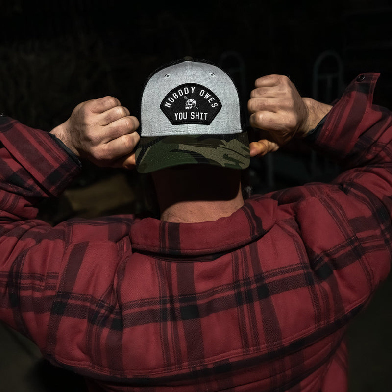 Load image into Gallery viewer, Nobody Owes You Shit Patch Original Ripstop Snapback Hat
