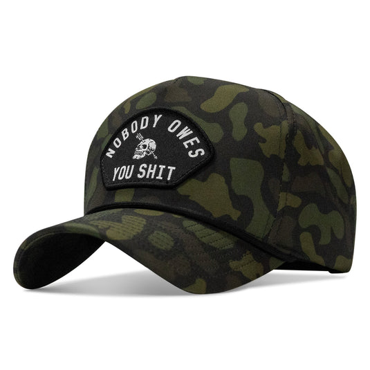 Nobody Owes You Shit Arched Patch 5 Pannel Rope Snapback