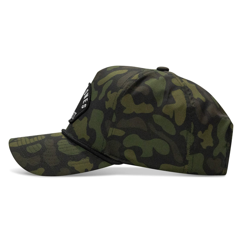 Load image into Gallery viewer, Nobody Owes You Shit Arched Patch 5 Pannel Rope Snapback
