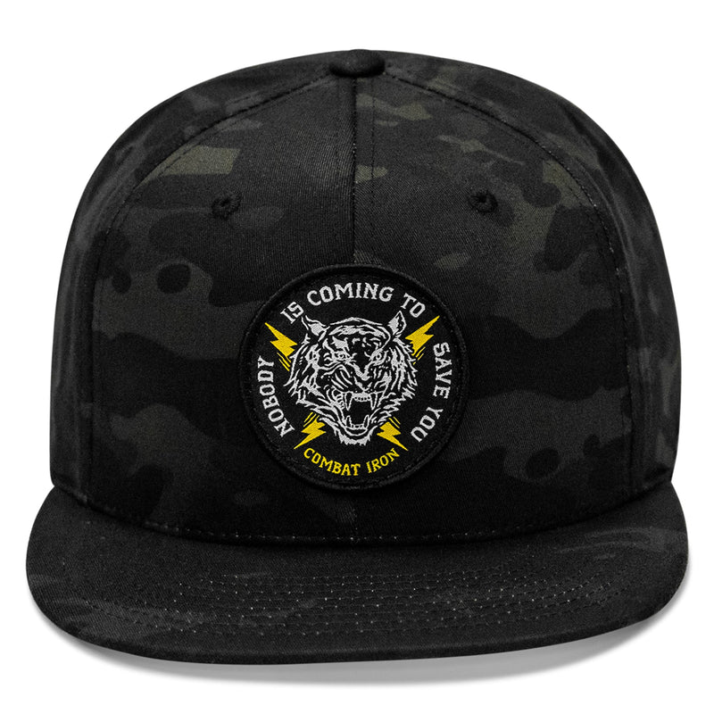 Load image into Gallery viewer, Nobody Is Coming To Save You FlatBill SnapBack Hat
