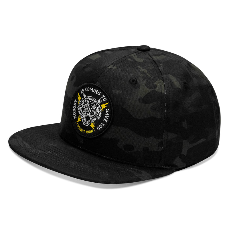 Load image into Gallery viewer, Nobody Is Coming To Save You FlatBill SnapBack Hat
