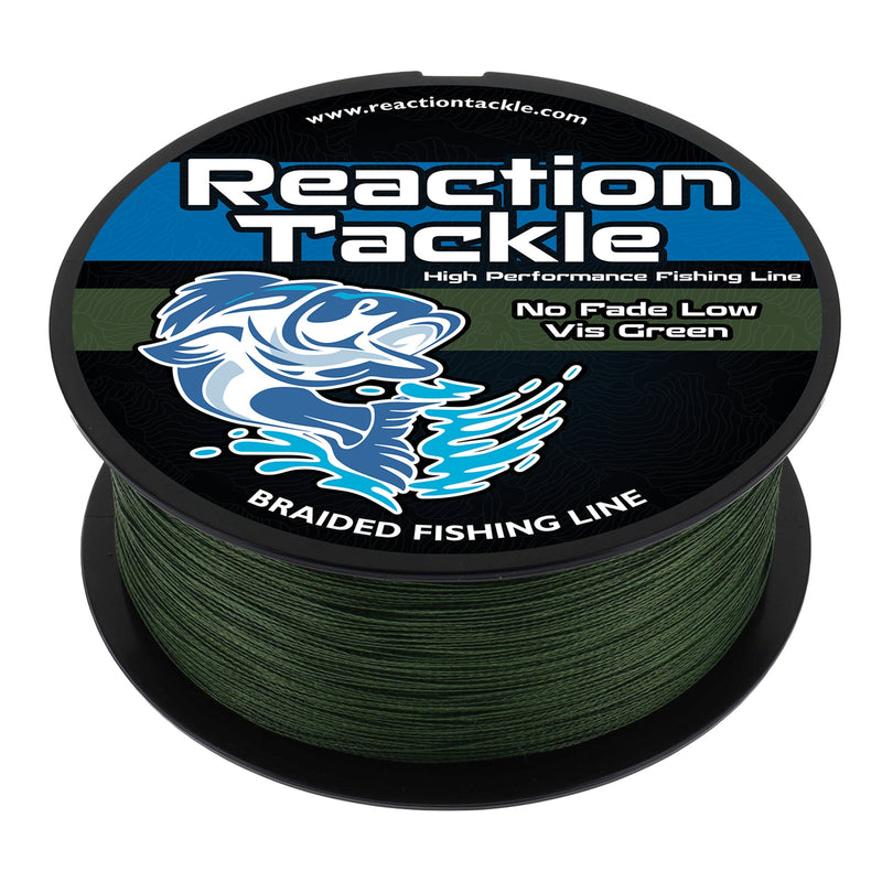 Load image into Gallery viewer, Reaction Tackle Braided Fishing Line - NO FADE Low-Vis Green
