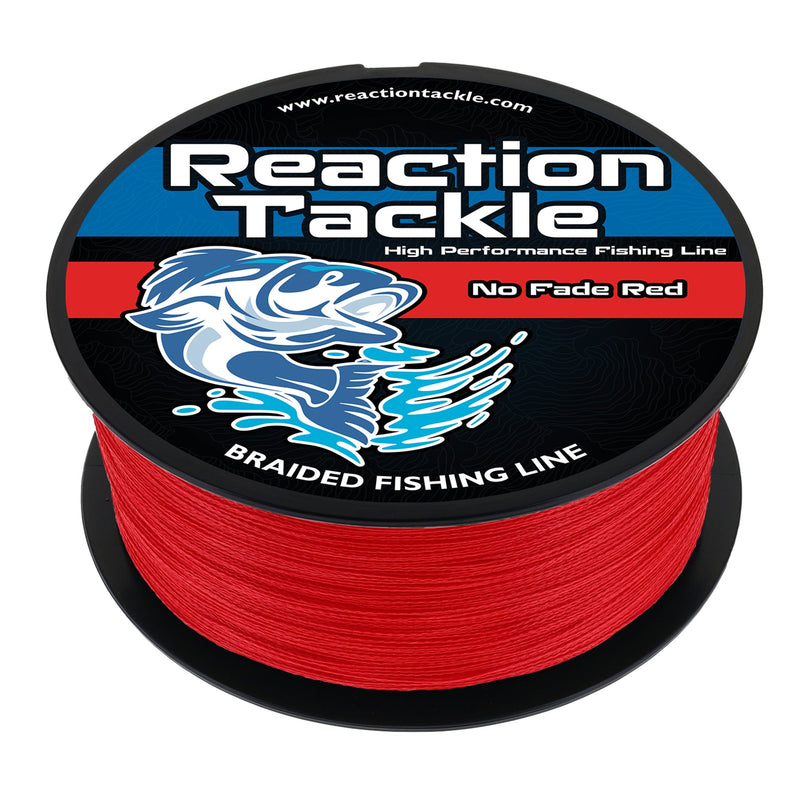 Load image into Gallery viewer, Reaction Tackle Braided Fishing Line - NO FADE Red
