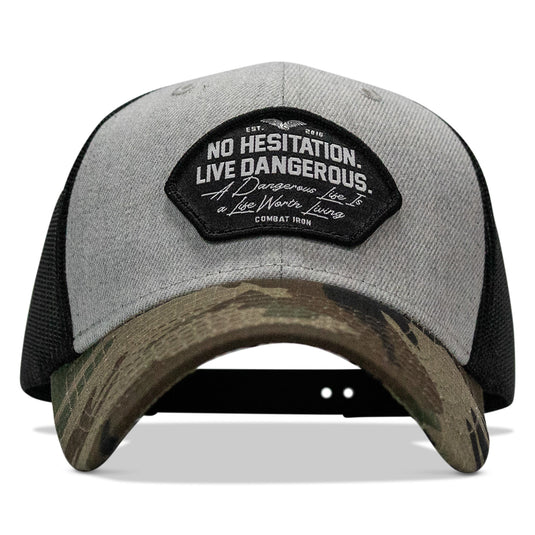 No Hesitation. Live Dangerous Patch Original Ripstop Snapback Hat