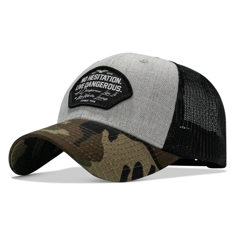 Load image into Gallery viewer, No Hesitation. Live Dangerous Patch Original Ripstop Snapback Hat
