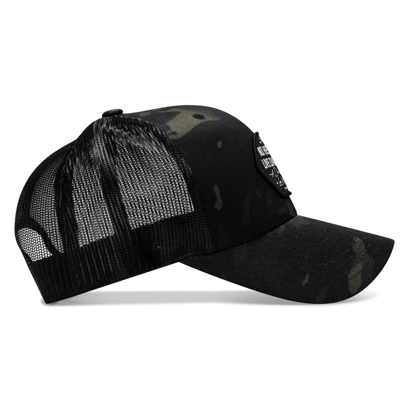 Load image into Gallery viewer, No Hesitation. Live Dangerous Patch Snapback Hat
