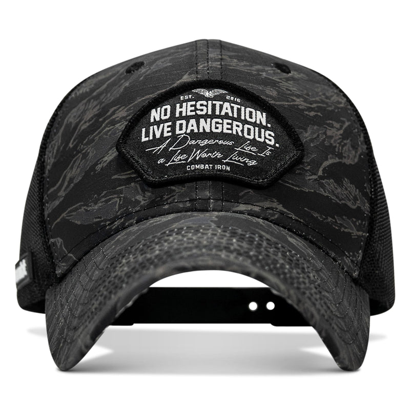 Load image into Gallery viewer, No Hesitation. Live Dangerous Patch Original Ripstop Snapback Hat
