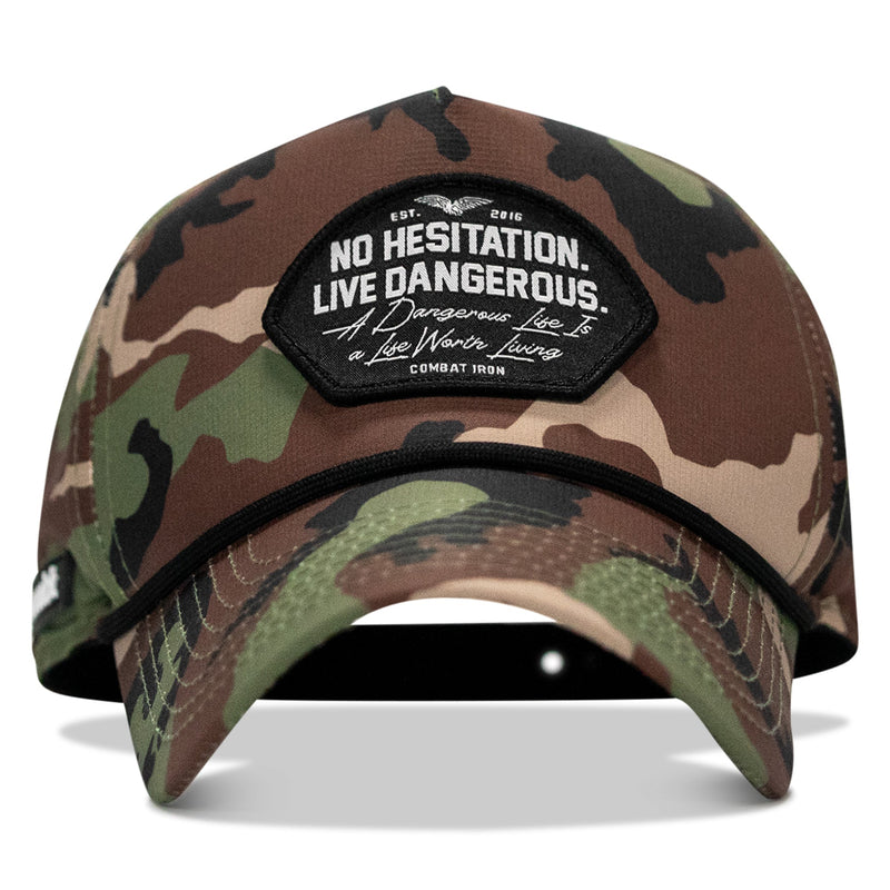 Load image into Gallery viewer, No Hesitation. Live Dangerous Patch Weekender Snapback
