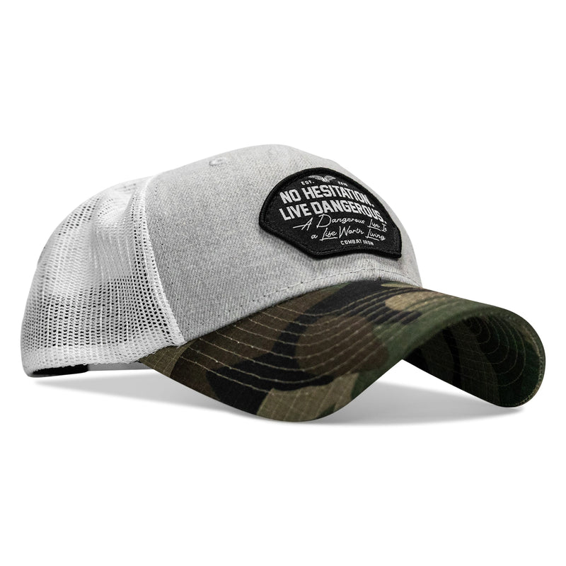 Load image into Gallery viewer, No Hesitation. Live Dangerous Patch Original Ripstop Snapback Hat
