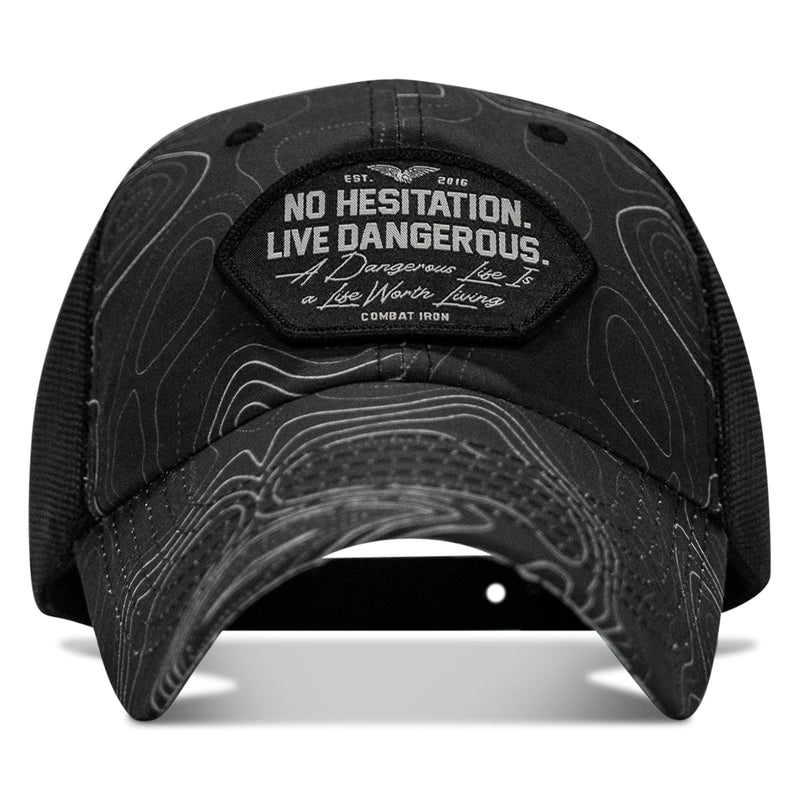 Load image into Gallery viewer, No Hesitation. Live Dangerous Patch Tactical Ripstop Mesh Snapback Hat
