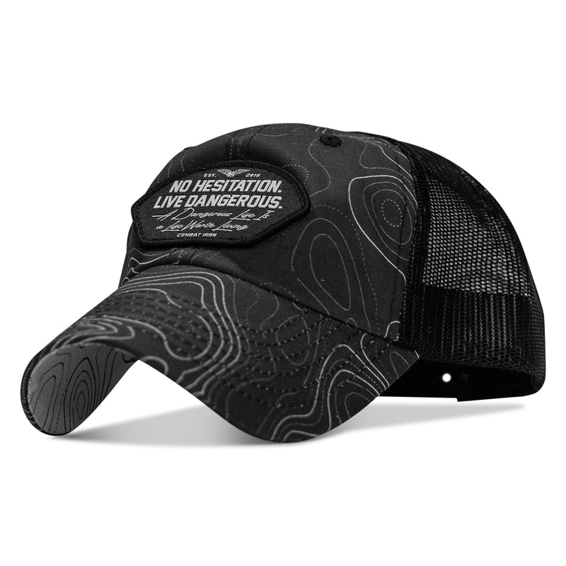 Load image into Gallery viewer, No Hesitation. Live Dangerous Patch Tactical Ripstop Mesh Snapback Hat
