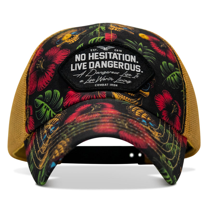 Load image into Gallery viewer, No Hesitation. Live Dangerous Patch Tactical Ripstop Mesh Snapback Hat
