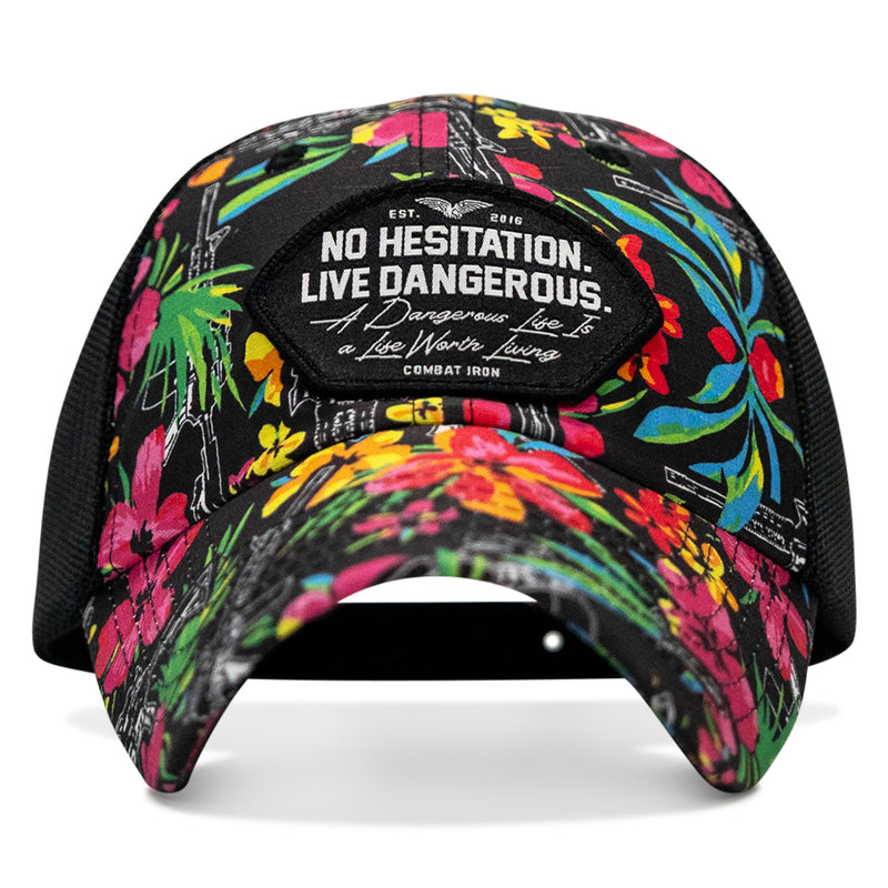 Load image into Gallery viewer, No Hesitation. Live Dangerous Patch Tactical Ripstop Mesh Snapback Hat
