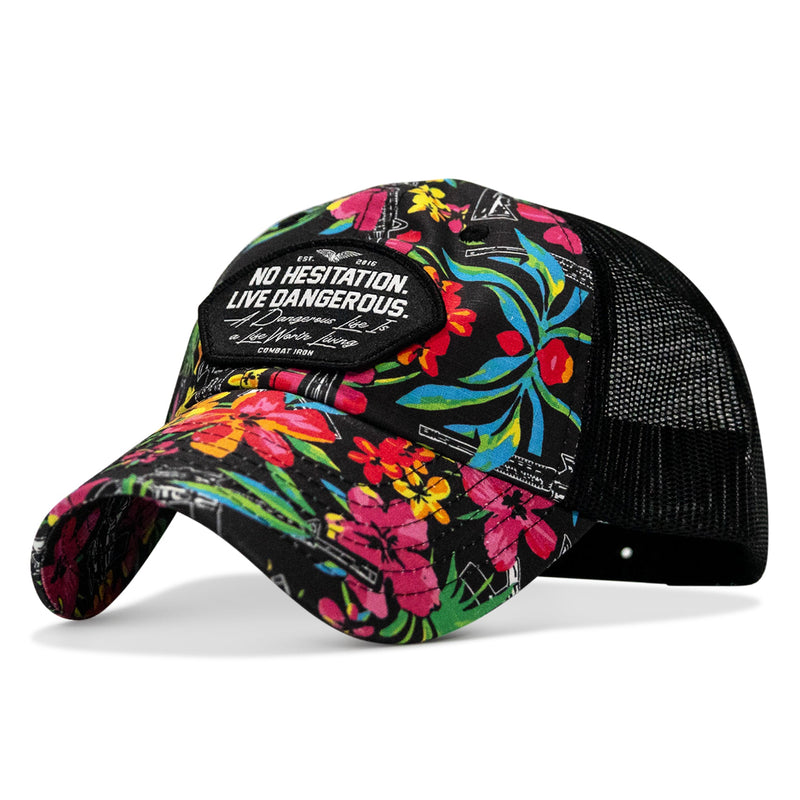 Load image into Gallery viewer, No Hesitation. Live Dangerous Patch Tactical Ripstop Mesh Snapback Hat

